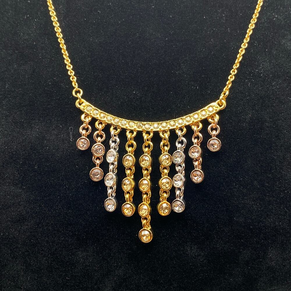 TCS Touchstone Crystal by Swarovski Multiplex Necklace Retired NWOT $109 Retail